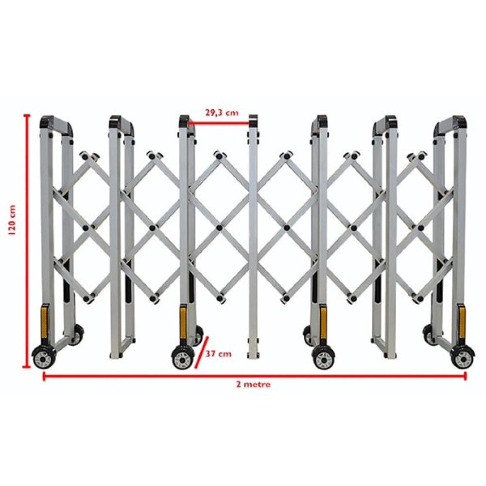 Aluminum Accordion Barrier 2 Meter