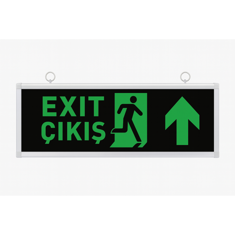 Green LED Emergency Exit Sign Upward Direction Rechargeable Exit Light RBR1707 Green LED Emergency Exit Sign Upward Direction Rechargeable Exit Light RBR1707