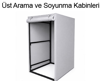 Üst Arama ve Soyunma Kabinleri - Portatif Akardiyon ve Tekerlekli Çelik İskelet Kabin Çeşitleri