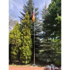 Flag Pole With Internal Rope Endless Rotating System Chrome Professional Mast 9 Meters