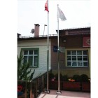 Flag Pole With Internal Rope Endless Rotating System Chrome Professional Mast 9 Meters