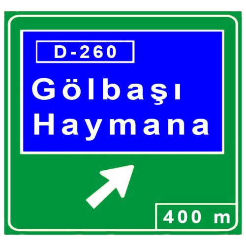 Refüj Ortası Yön Levhası Trafik Bilgi İşareti Refüj Ortası Tabelası Fiyatı B-1c