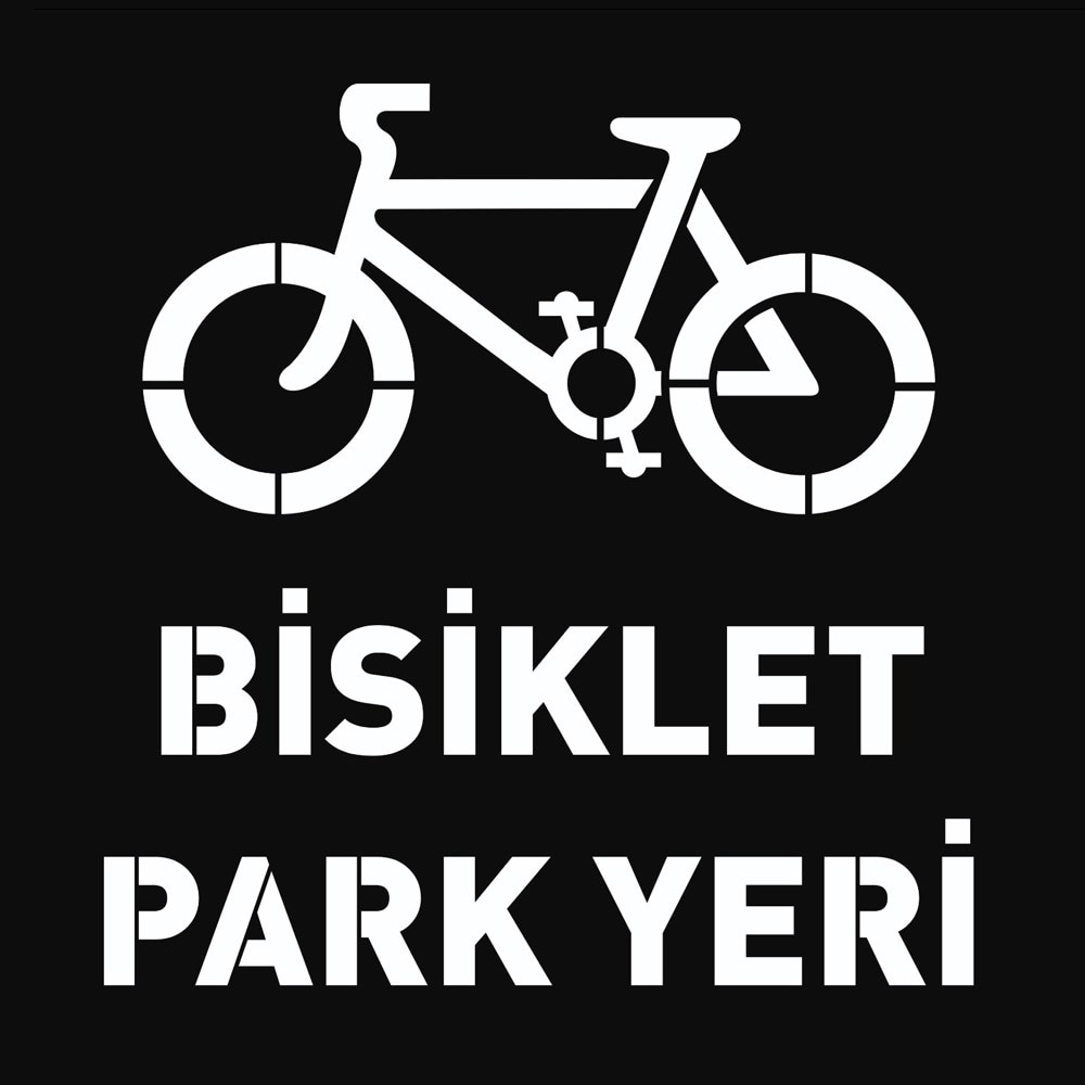 Boyama Şablonu Bisiklet Park Yeri Alüminyum 50x50 cm / 100x100 cm