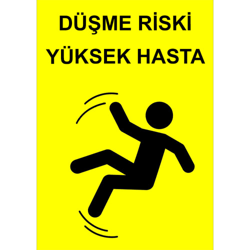 High Risk of Falling Patient Sign Board Sign (Yellow) YD11