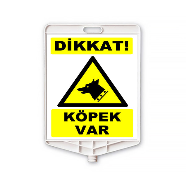 Rectangle Plastic Caution Dog Warning Sign