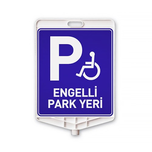 Engelli Park İşareti Dikdörtgen Plastik Engelli Park Yeri Tabelası Levhası