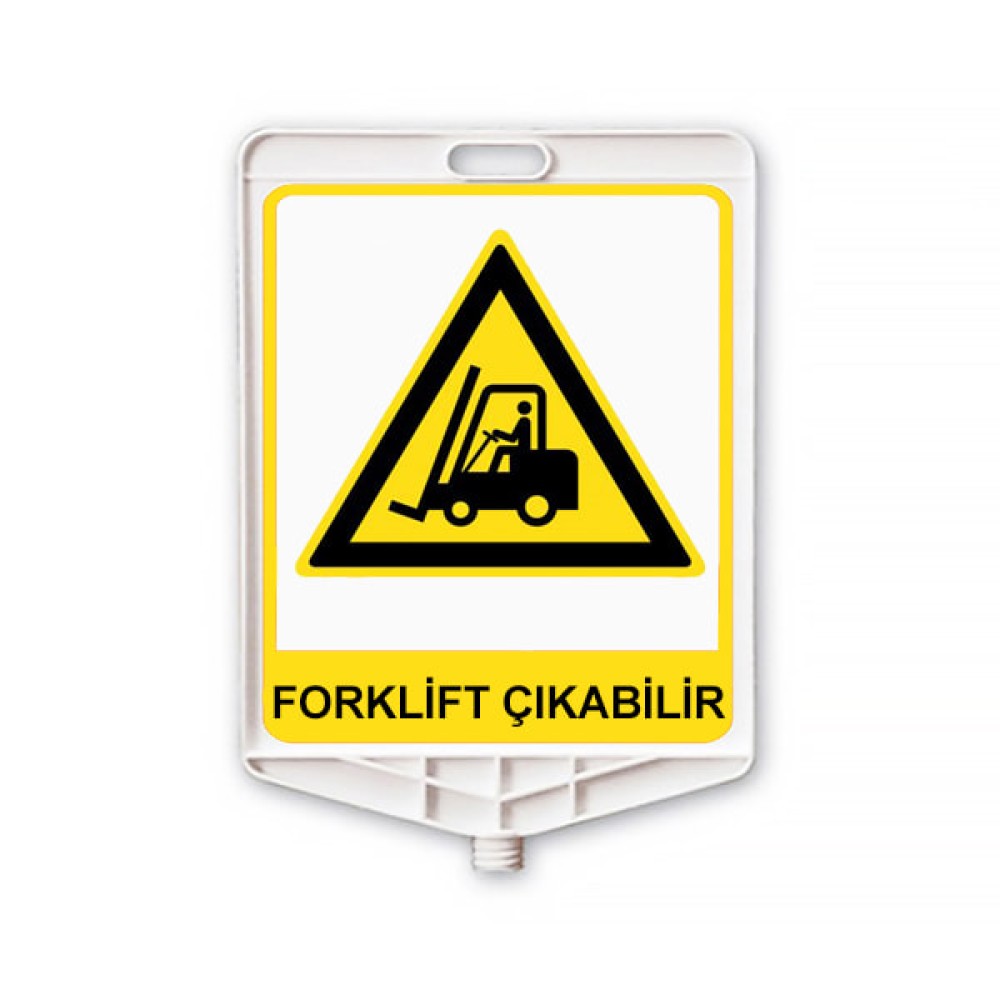 Rectangular Plastic Forklift Removable Warning Sign