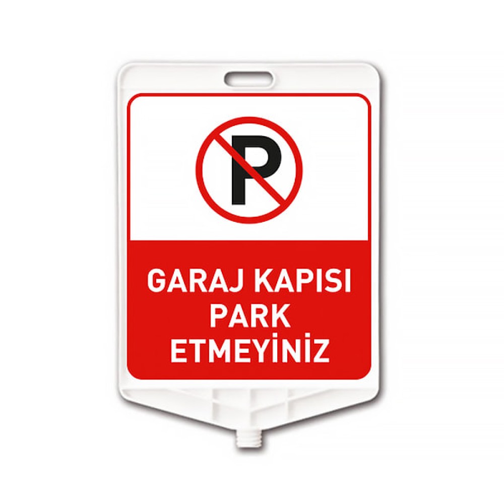 Rectangular Plastic Garage Door Do Not Park Sign