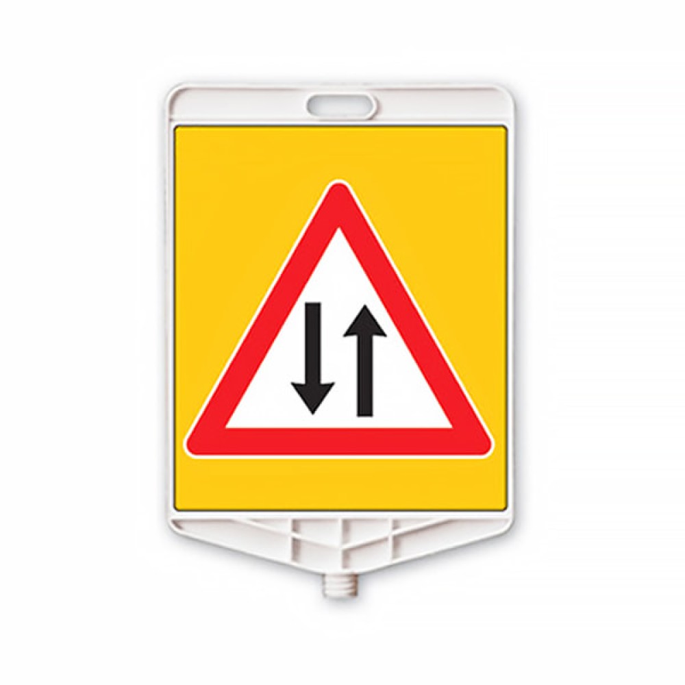 Rectangle Plastic Two Way Road Traffic Sign