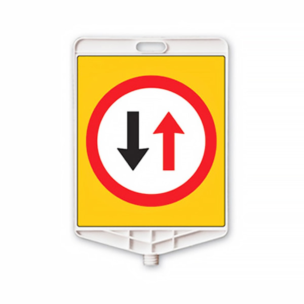 Rectangular Plastic Give Way To Oncoming Traffic Sign