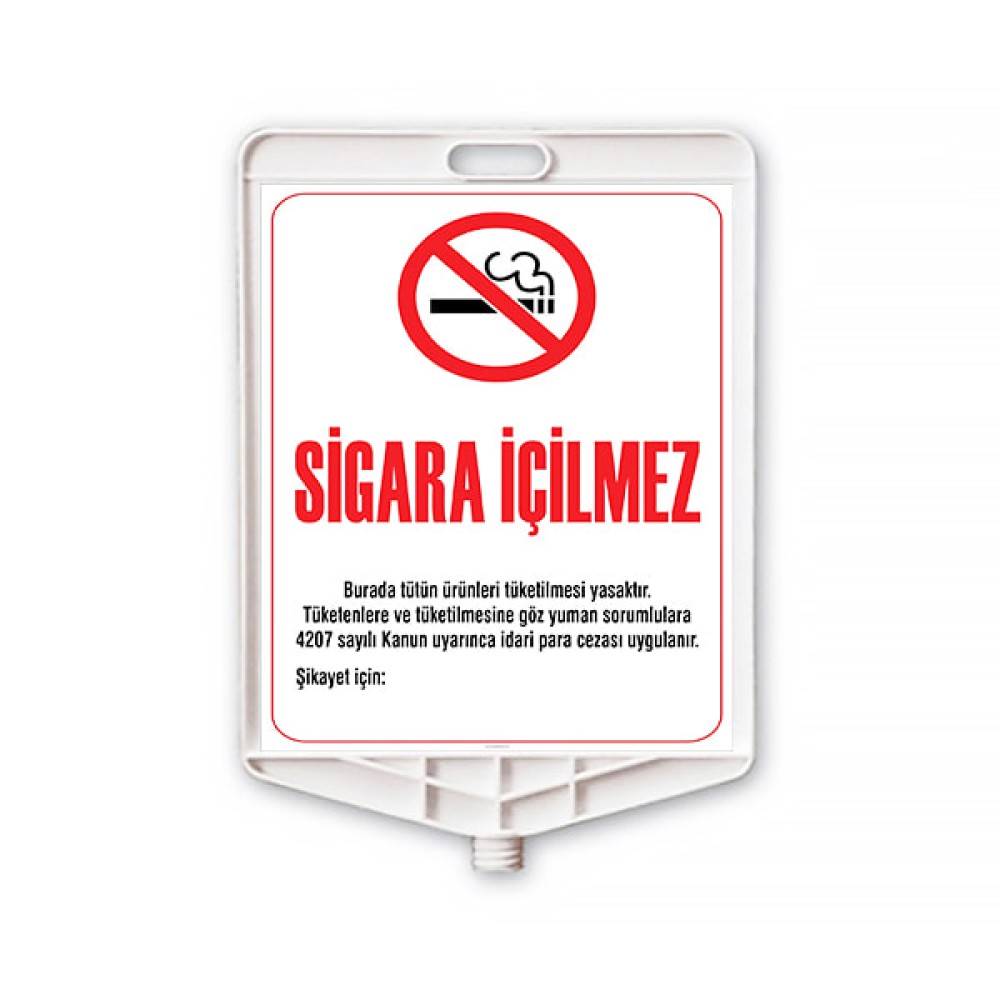 Sigara İçilmez Yazısı Plastik Uyarı Tabelası Sigara İçilmez Levhası Cezası