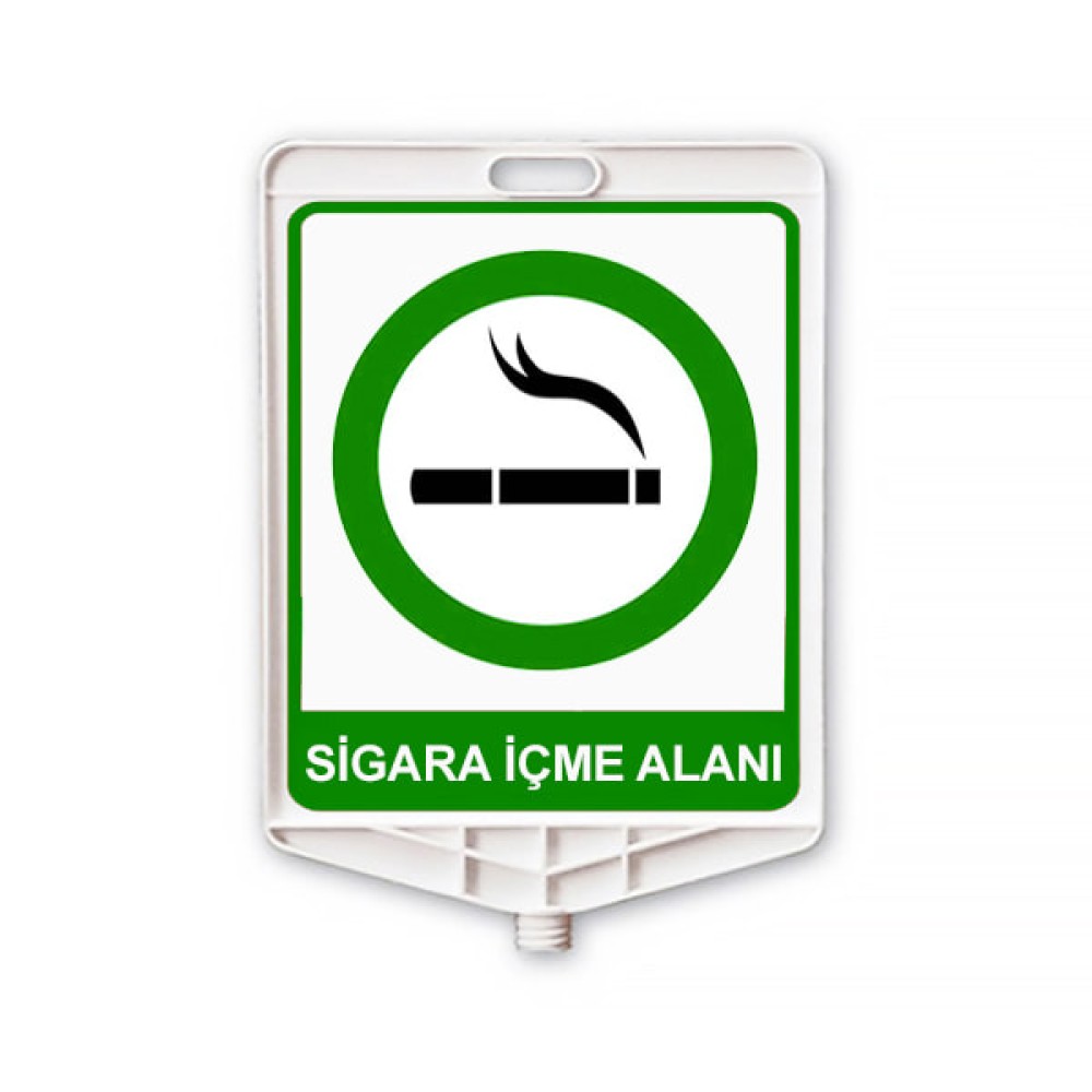 Rectangle Plastic Smoking Area Sign