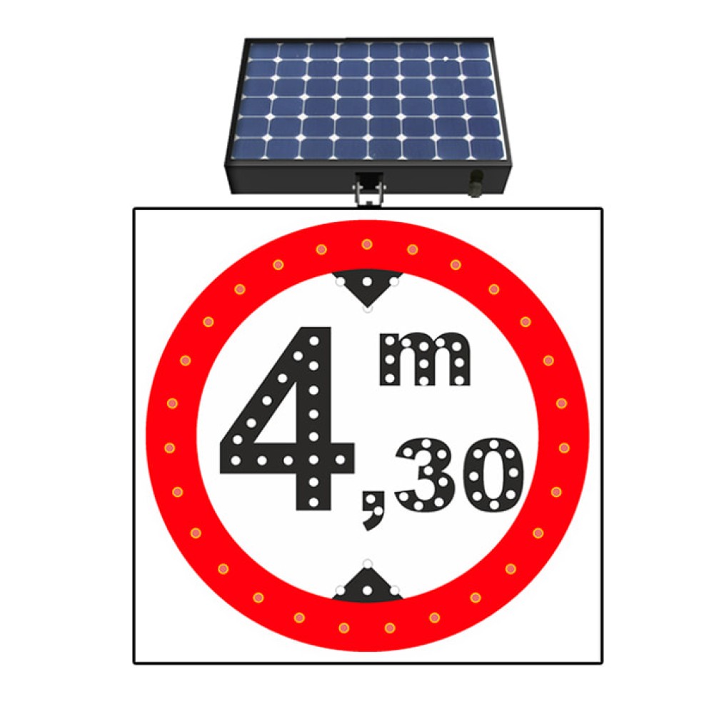 Solar Powered Led Clearance Length Height Sign