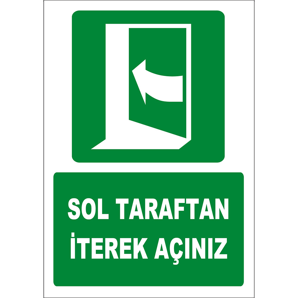 ISO 7010 Open by Pushing from the Left Side ZY2050