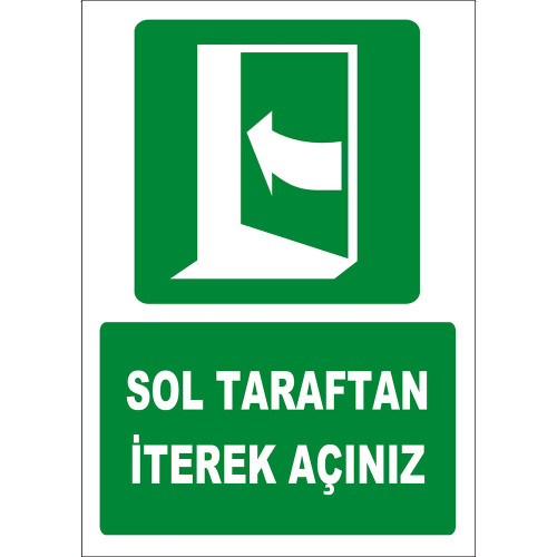 ISO 7010 Open by Pushing from the Left Side ZY2050