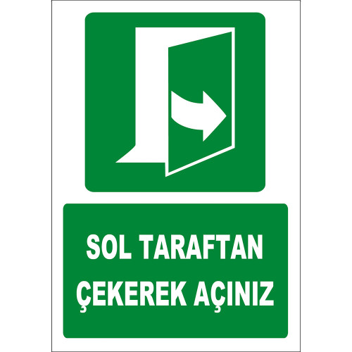 ISO 7010 Open by Pulling from the Left Side ZY2052