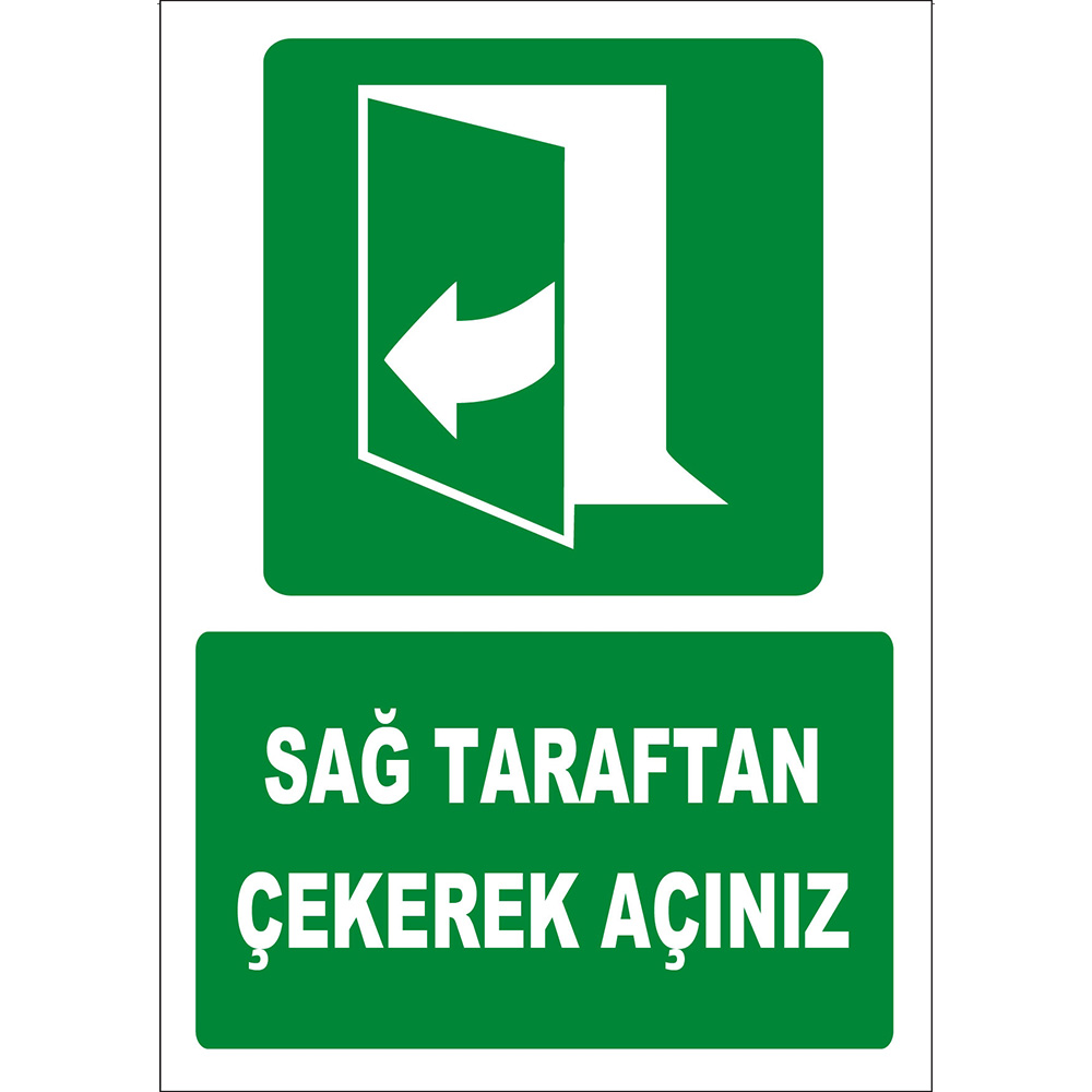 ISO 7010 Open by Pulling from the Right Side ZY2053