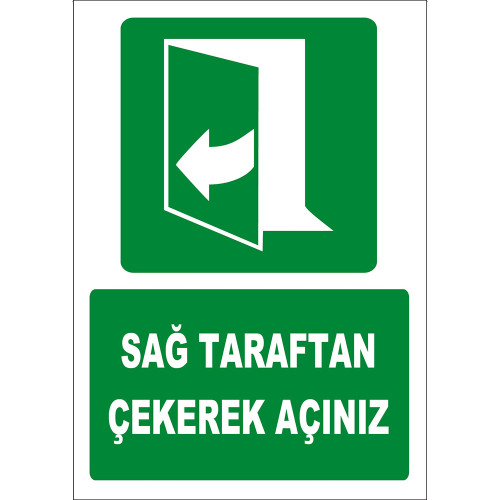 ISO 7010 Open by Pulling from the Right Side ZY2053