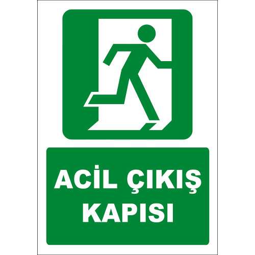 ISO 7010 Emergency Exit Door Right Running ZY2065