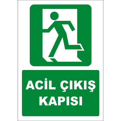 ISO 7010 Emergency Exit Door Left Running ZY2066