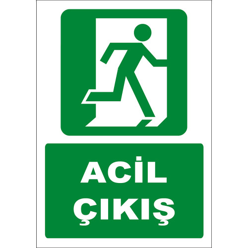 ISO 7010 Emergency Exit Right Running ZY2069