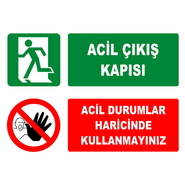 Emergency Exit Door Do Not Use Except in Emergencies ZY2093