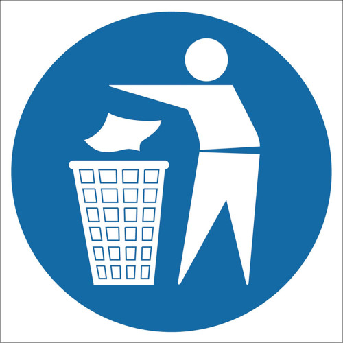 Put The Garbage In The Trash Sign Board Sign Sticker EF1706