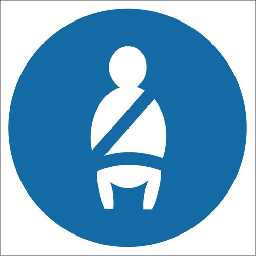 Seat Belt Sign Board Signage Sticker EF1711