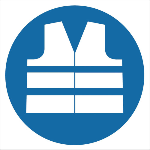Protective Vest Sign Board Signage Sticker EF1710