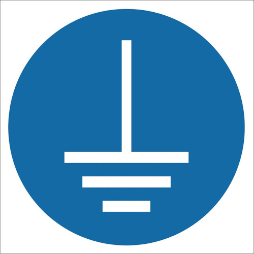 Grounding Sign Board Signage Label EF1716