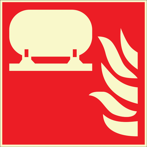 Phosphorous Fixed Fire Extinguishing Installation Sign Board Signage Label EF2685
