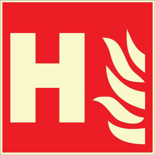 Phosphorous Fire Hydrant Sign Board Signage Label EF2675