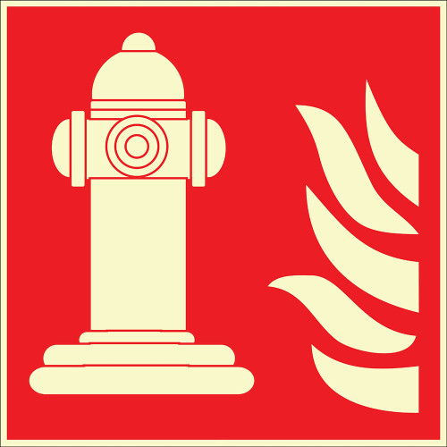 Phosphorous Fire Hydrant Sign Board Signage Sticker EF2686