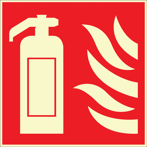 Phosphorescent Fire Extinguisher Sign Board Sign Sticker EF2671