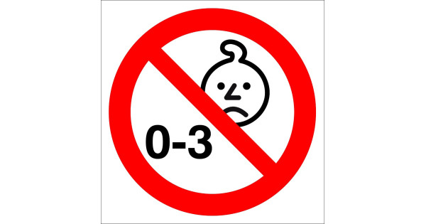Not Suitable For Children Under 3 Years Old Sign Board Sticker
