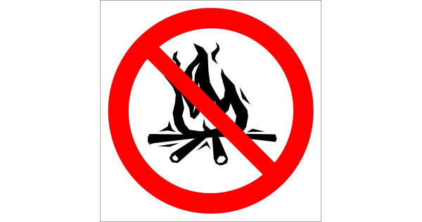 It is Forbidden to Light a Fire Signboard Signboard Label Symbol
