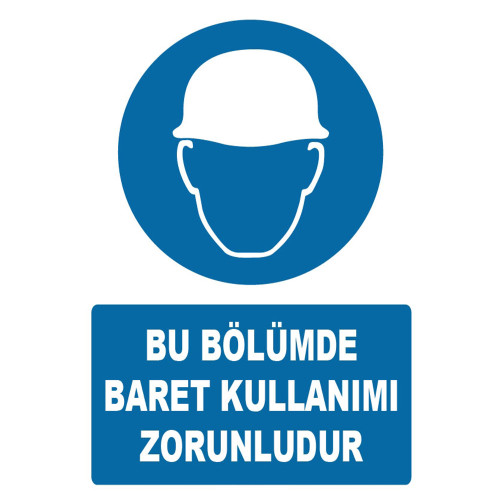 The Use of Hard Hats Is Mandatory in This Section Sign Board Sign Label ZY1220