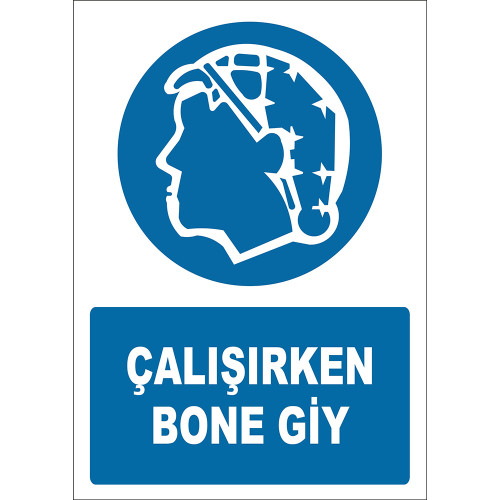 Wear a Cap While Working Sign Board Sign Sticker EF2625