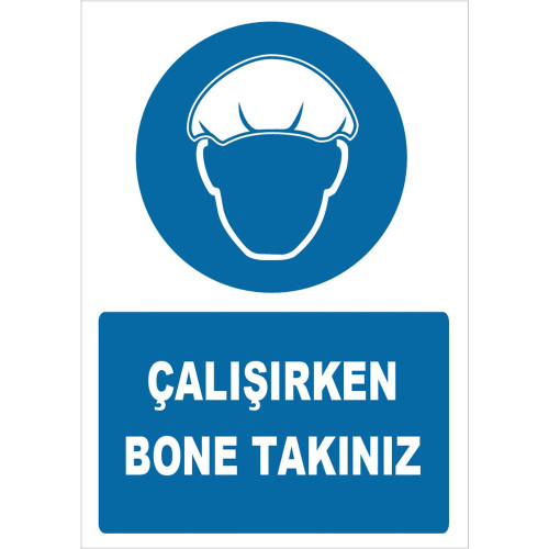 Please Wear The Bonnet While Working Sign Board Sign Label ZY1509