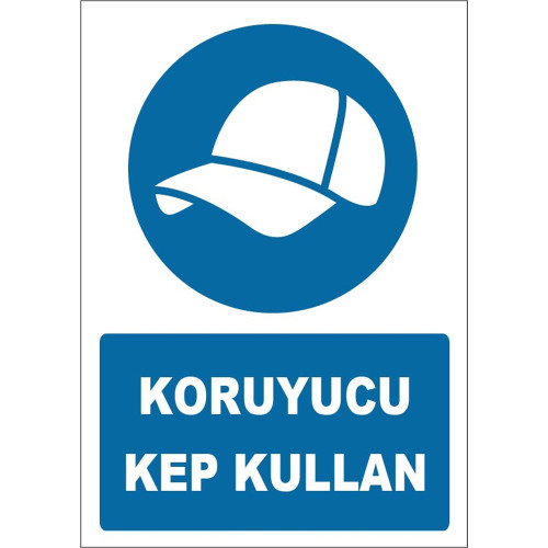Protective Cap Use Sign Board Signage Label ZY1745