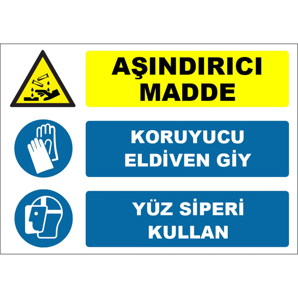 Abrasive Substance Wear Protective Gloves Use Face Shield Sign Board Sign Label ZY1922 Abrasive Substance Wear Protective Gloves Use Face Shield Sign Board Sign Label ZY1922