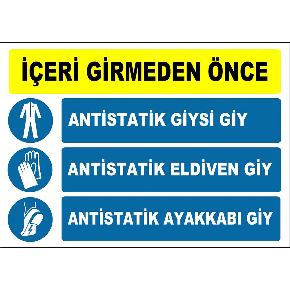 Before Entering, Wear Antistatic Clothing Wear Antistatic Gloves Wear Antistatic Shoes Sign Board Sign Label ZY2376 Before Entering, Wear Antistatic Clothing Wear Antistatic Gloves Wear Antistatic Shoes Sign Board Sign Label ZY2376