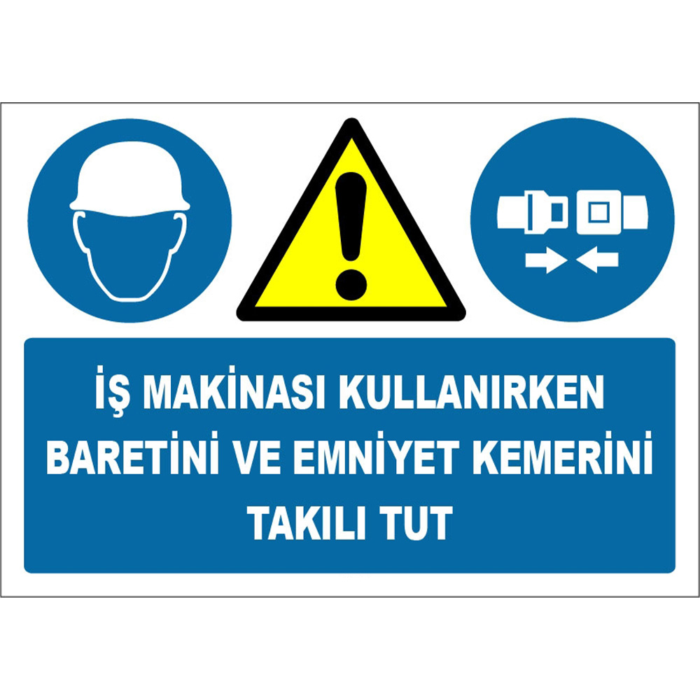Keep Your Hard Hat and Seat Belt On When Using Construction Machinery Sign Board Sign Label ZY1409 Keep Your Hard Hat and Seat Belt On When Using Construction Machinery Sign Board Sign Label ZY1409