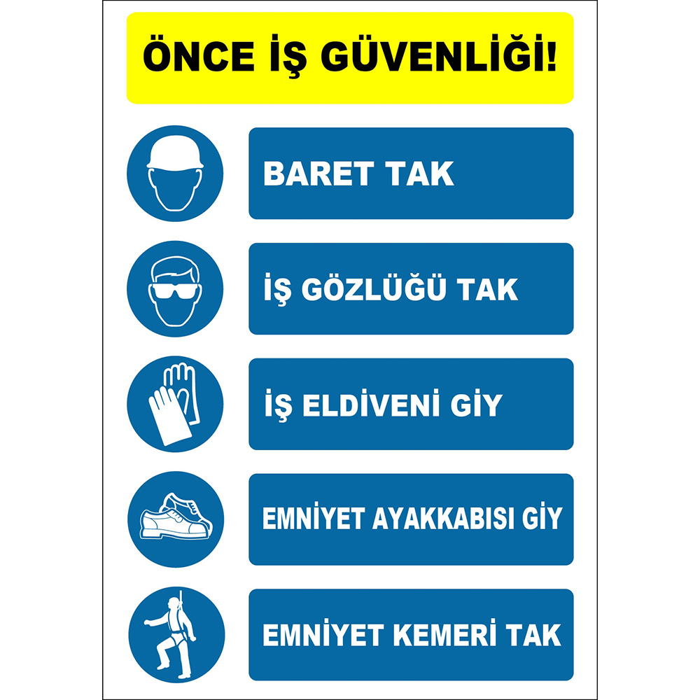 First Of All, Work Safety Hard Hat Work Glasses Work Gloves Safety Shoes Safety Belt Sign Board Sign Sticker EF1414 First Of All, Work Safety Hard Hat Work Glasses Work Gloves Safety Shoes Safety Belt Sign Board Sign Sticker EF1414