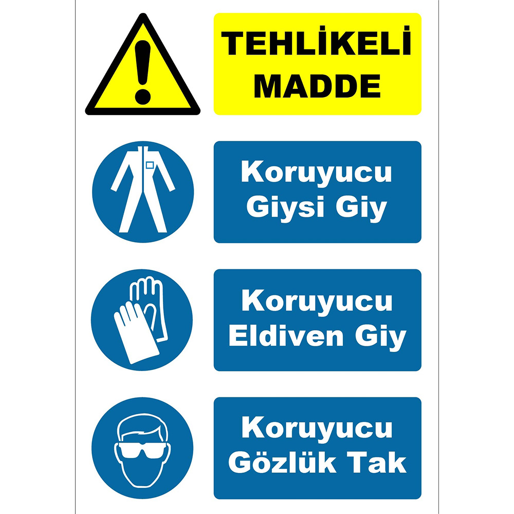 Hazardous Materials Wear Protective Clothing Wear Protective Gloves Wear Protective Glasses Wear Sign Board Sign Label YT7450 Hazardous Materials Wear Protective Clothing Wear Protective Gloves Wear Protective Glasses Wear Sign Board Sign Label YT7450
