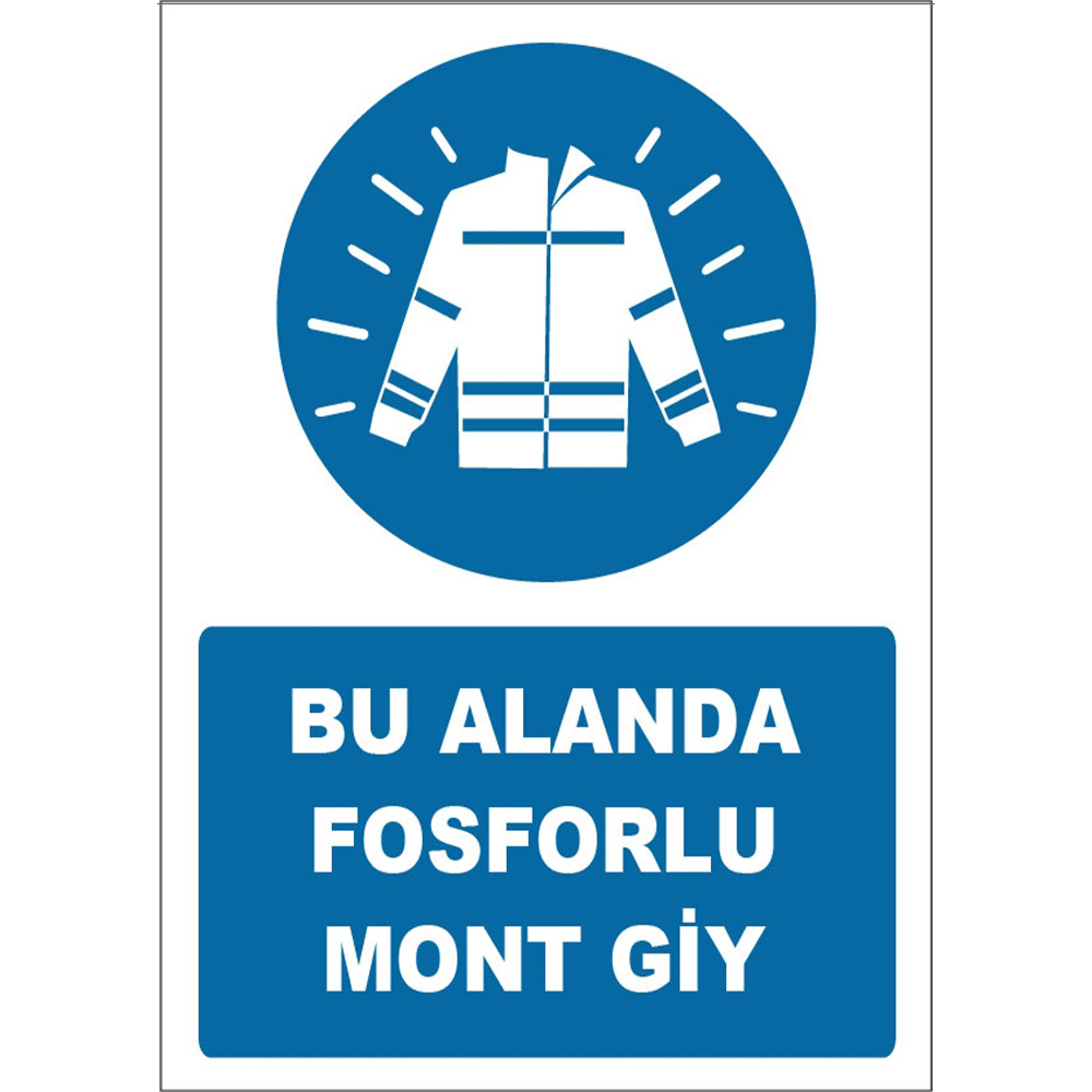 Wear a Phosphorescent Coat In This Area Sign Board Sign Sticker ZY1679 Wear a Phosphorescent Coat In This Area Sign Board Sign Sticker ZY1679