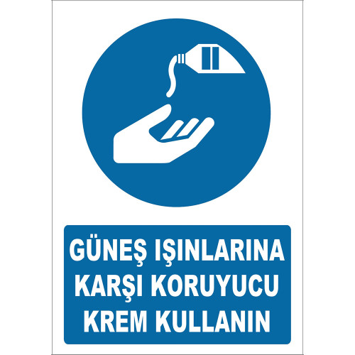 Use Sun Protection Cream Sign Board Sign Sticker AT1375