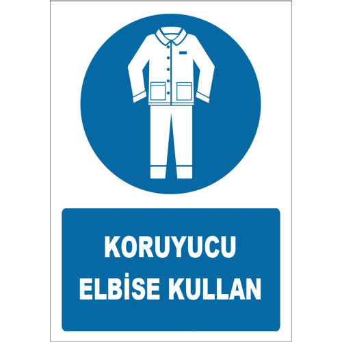 Use Protective Clothing Symbol Sign Board Sign Sticker Label ZY1605