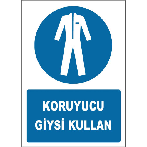 Use Protective Clothing Symbol Sign Board Sign Sticker Label ZY1623
