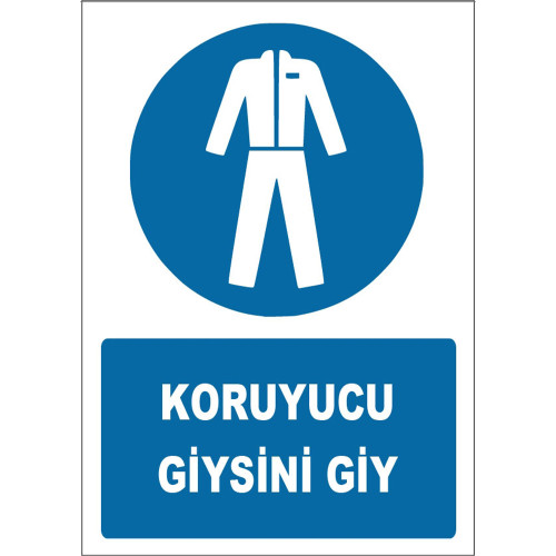 Put On Your Protective Clothing Icon Sign Board Sign Sticker ZY1625